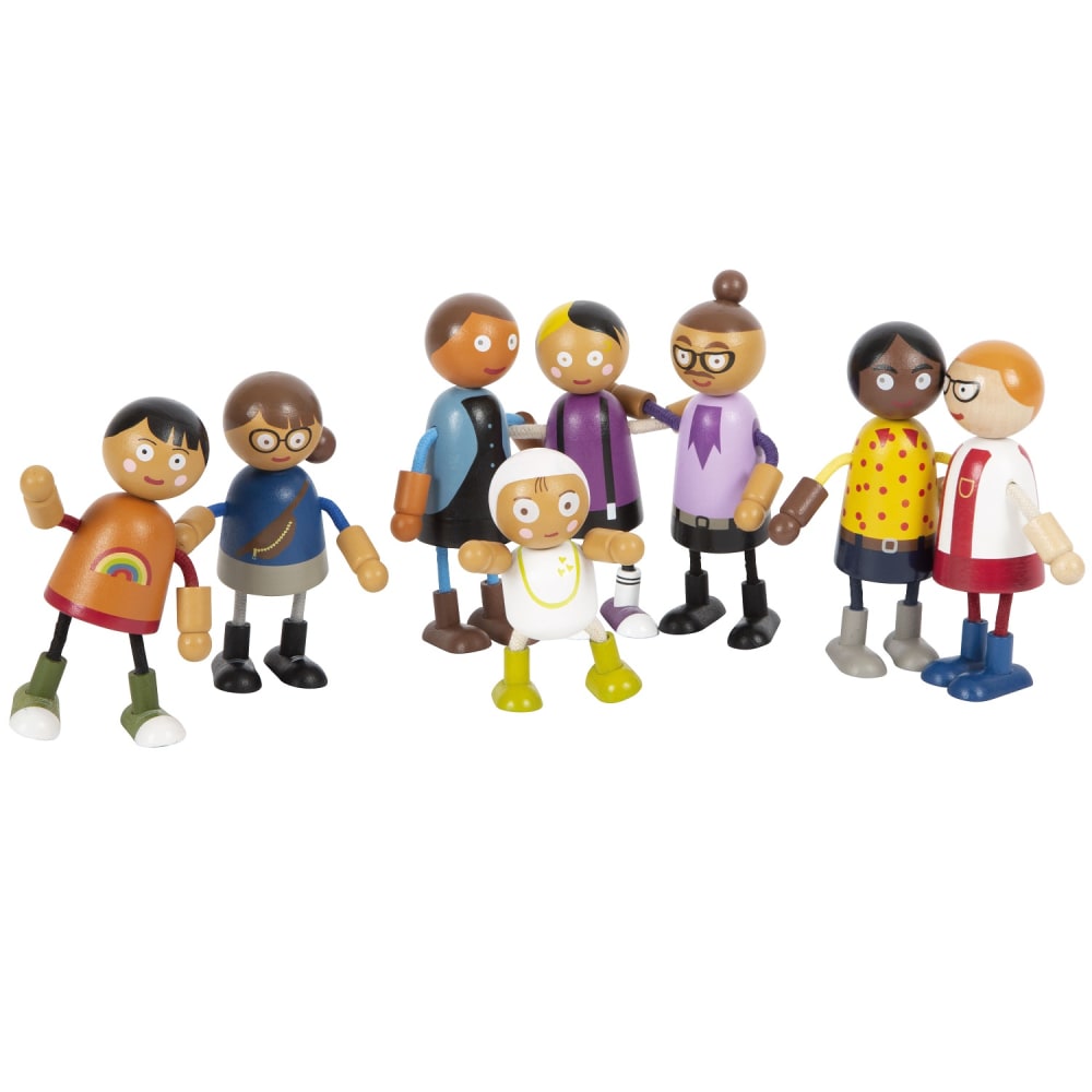 Biegepuppen-Familie mit Baby - Maisons Du Monde