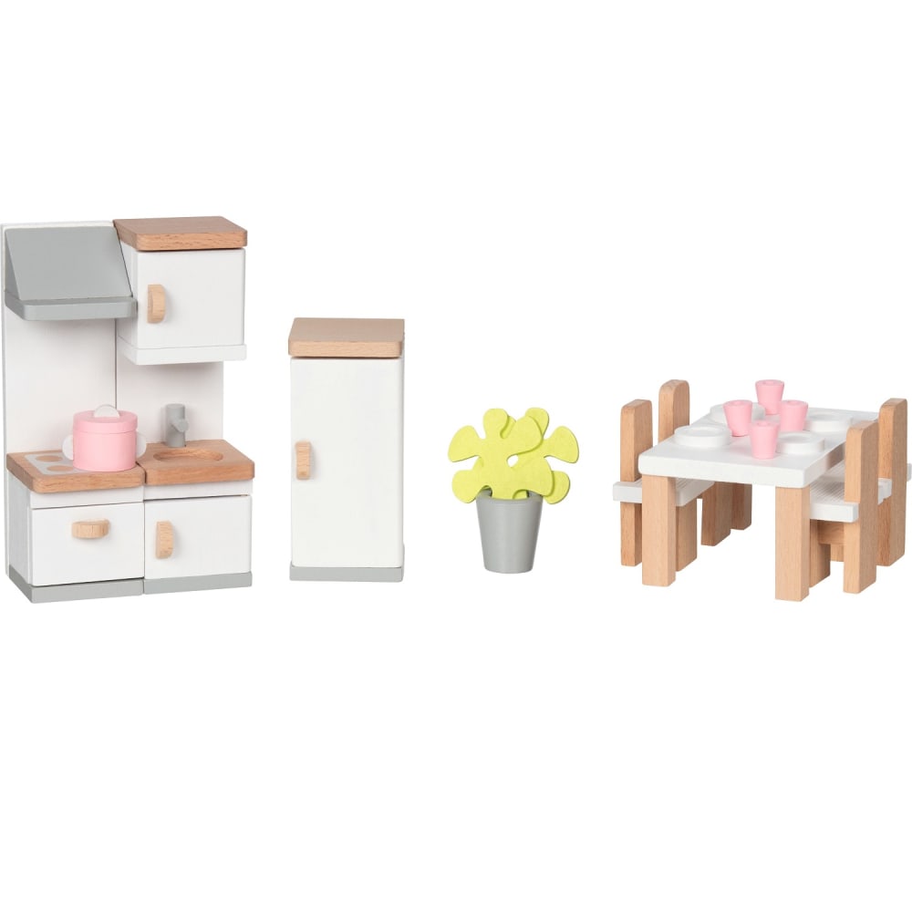 Goki Puppenmöbel Küche BEIGE HOLZ Kinder