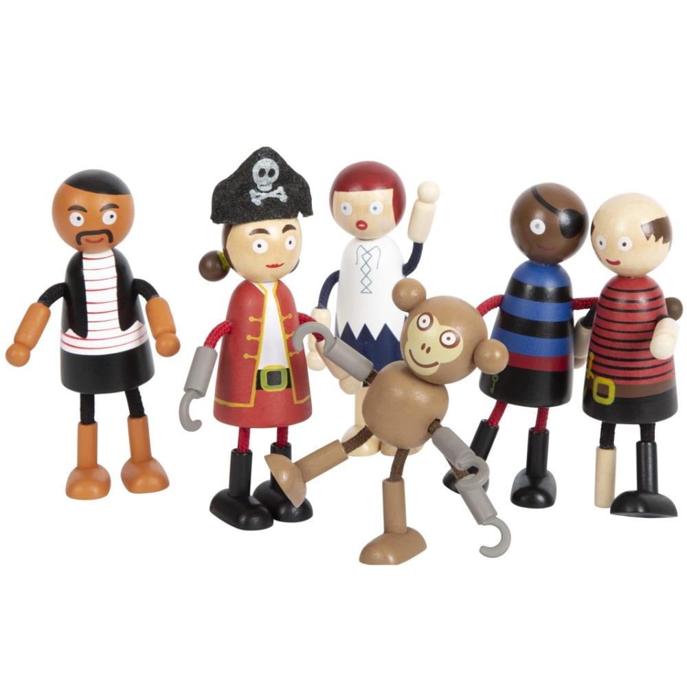 Small foot company Biegepuppen Piraten Figuren BEIGE HOLZ Kinder