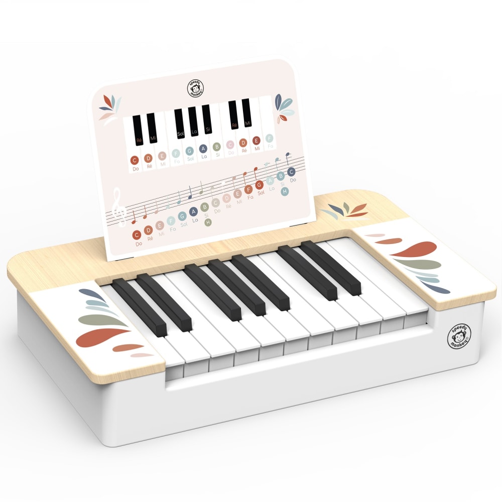 Speedy Monkey Spielzeugklavier WEISS HOLZ Baby
