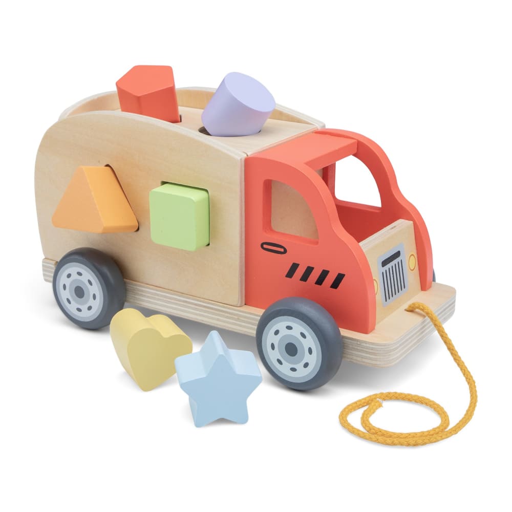 New Classic Toys Formensortier-LKW ROT HOLZ Baby