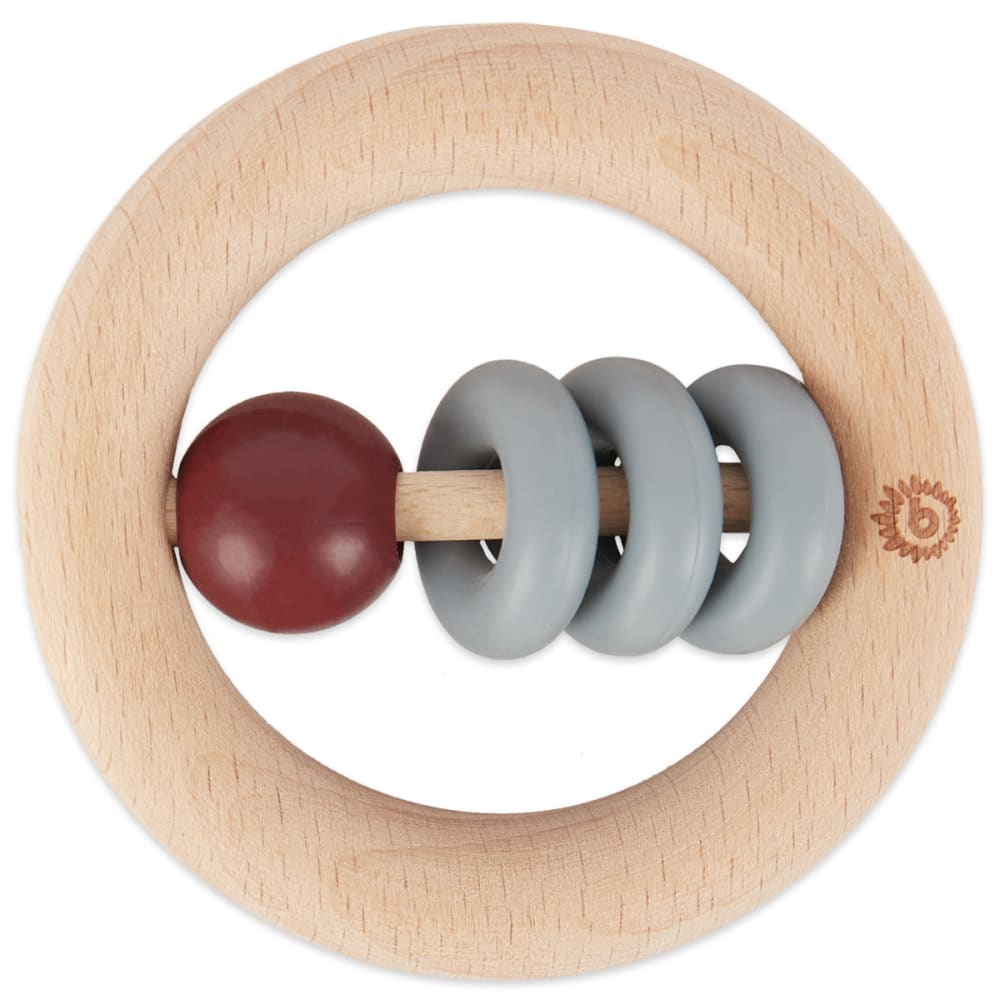 Bieco Holz Beißring Ø 8 cm GRAU HOLZ Baby