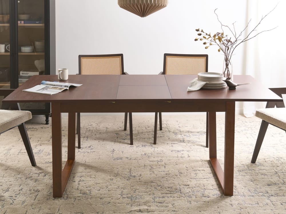 Esszimmertisch 8 Personen aus Mdf-platte, braun - Maisons Du