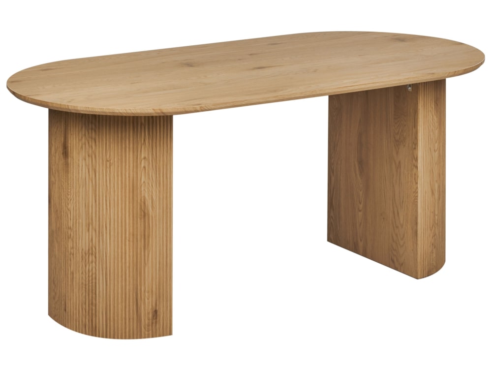 Beliani Esszimmertisch 8 Personen aus Mdf-platte, braun - Spanplatte