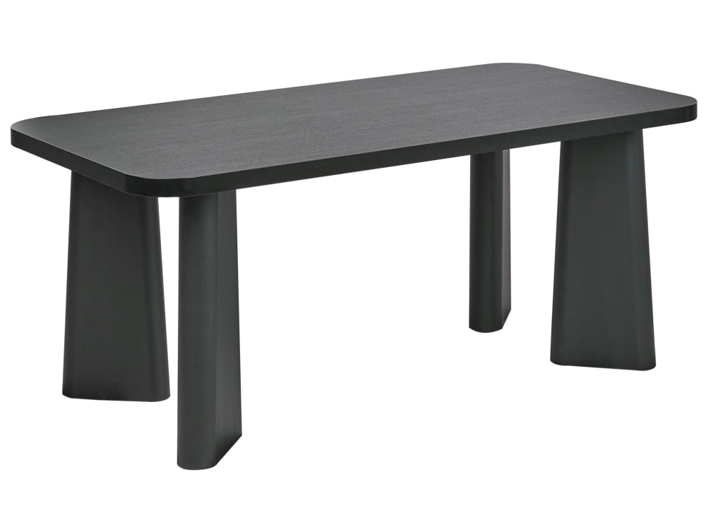 Beliani Esszimmertisch 8 Personen aus Mdf-platte, schwarz - Spanplatte
