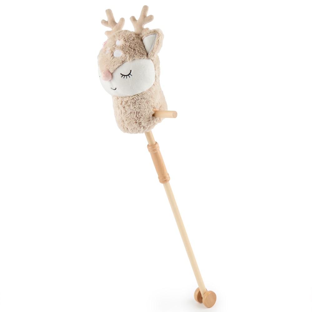 Bieco Steckenpferd Reh Ella mit Rollen BRAUN HOLZ Kinder