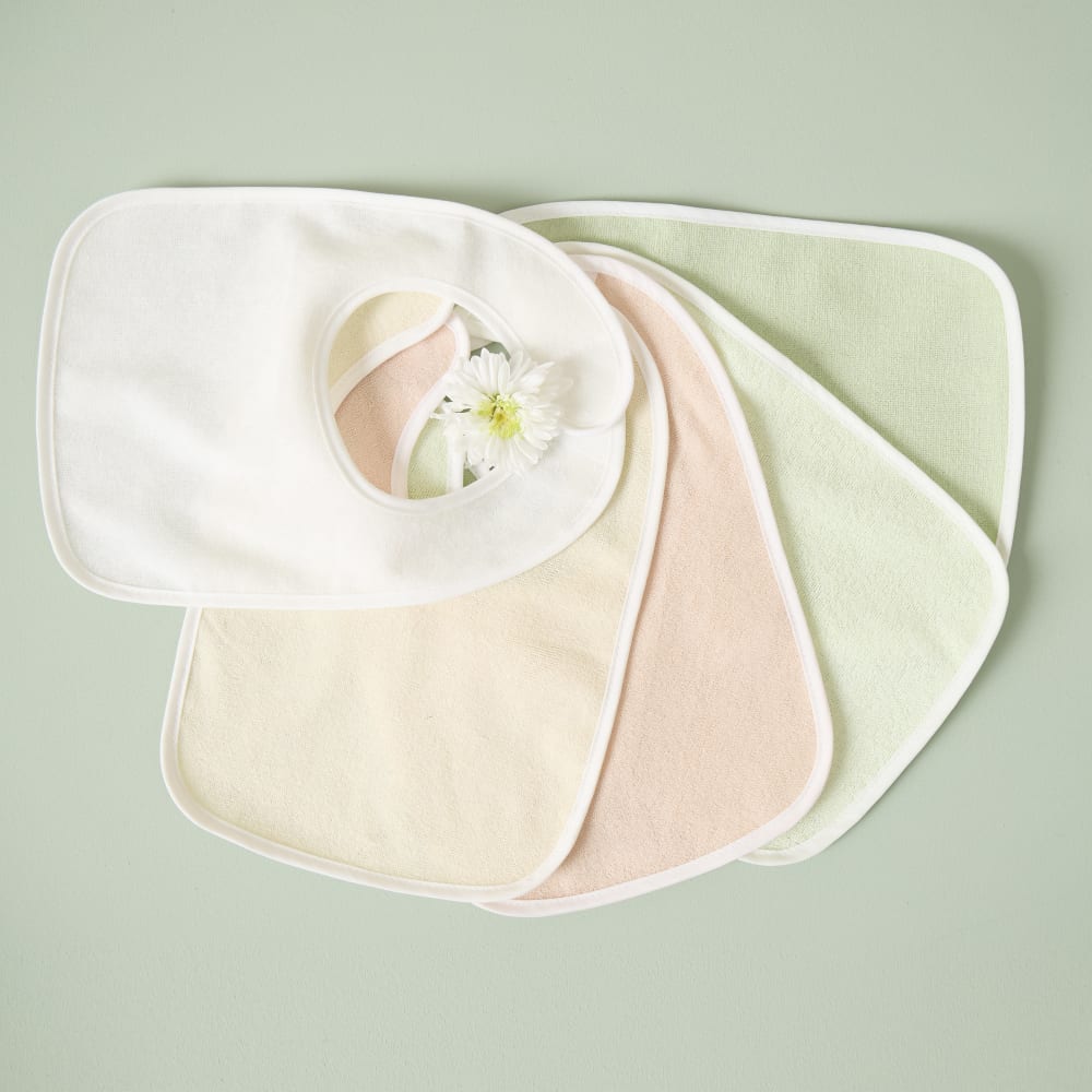 Lot de 5 bavoirs en coton imperméables, vert (Bieco) - Image 1