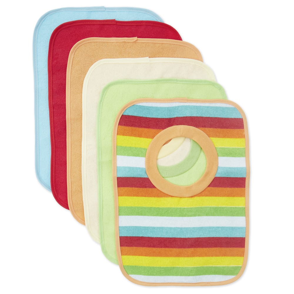 Lot de 6 bavoirs à enfiler imperméables