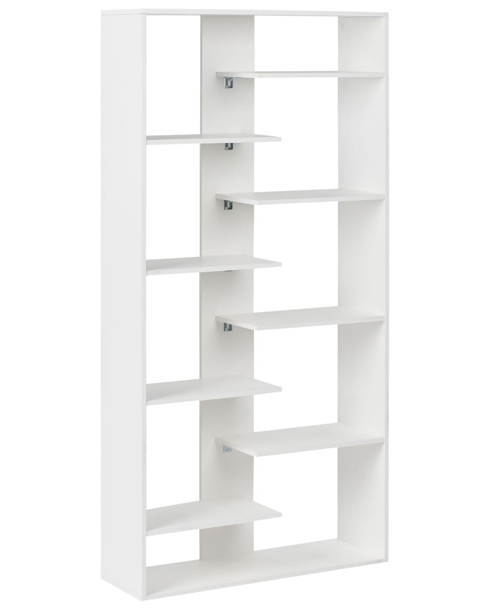 Beliani Bücherregal mit 8 Ebenen aus Holzwerkstoff 180cm, weiß - Spanplatte
