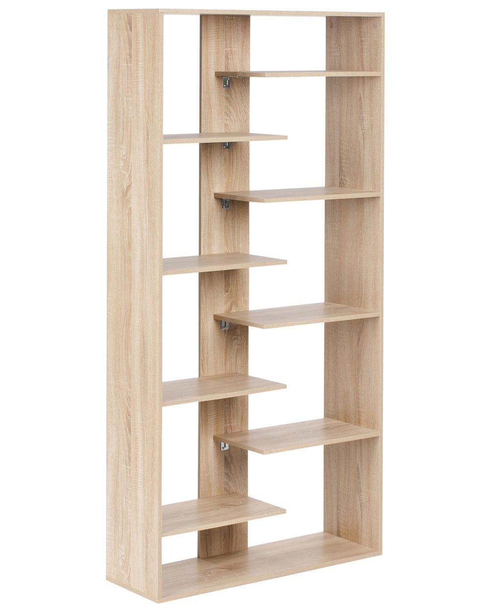 Beliani Bücherregal mit 8 Ebenen aus Holzwerkstoff 180cm, braun - Spanplatte