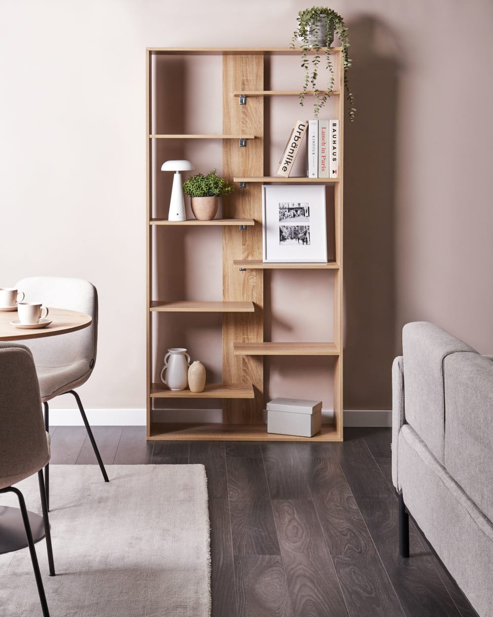 Bücherregal mit 8 Ebenen aus Holzwerkstoff 180cm, braun - Maisons