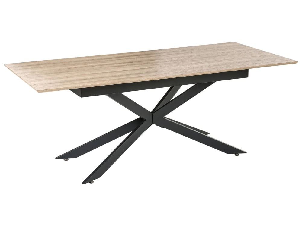 Beliani Ausziehbarer Tisch 8 Personen aus Mdf-platte, braun - Spanplatte