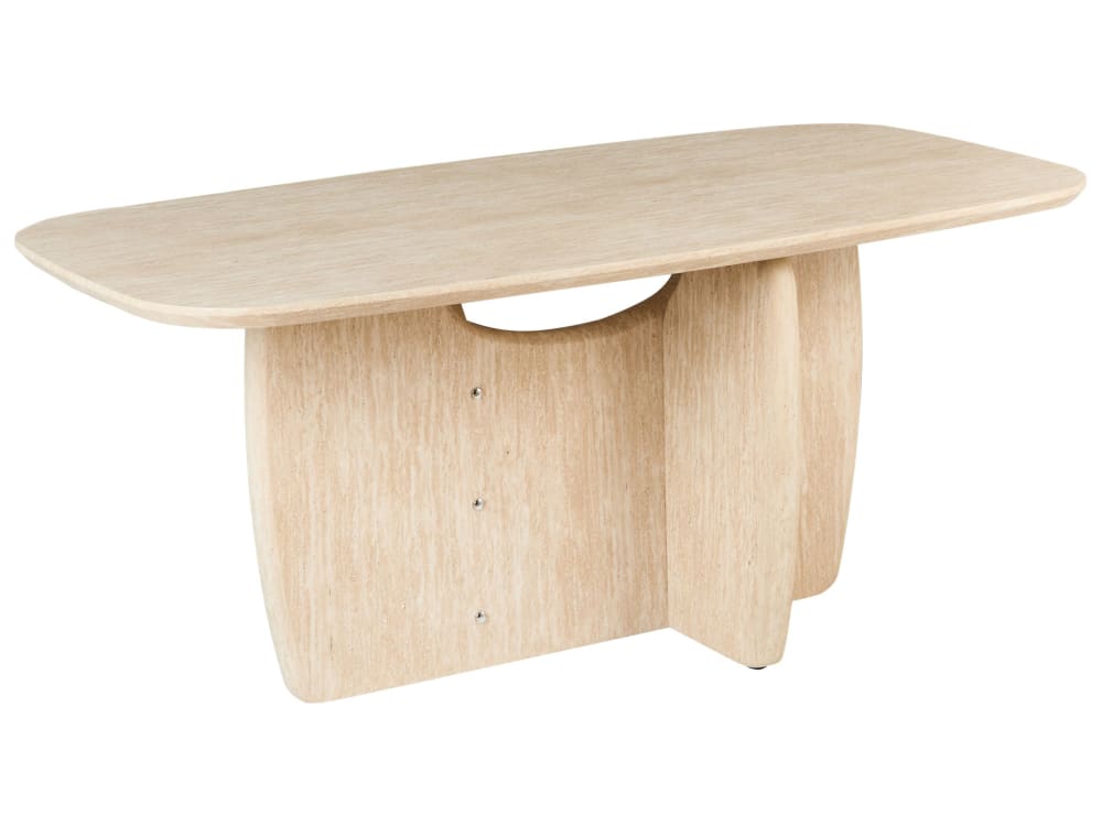 Beliani Esszimmertisch 8 Personen aus Mdf-platte, braun - Spanplatte