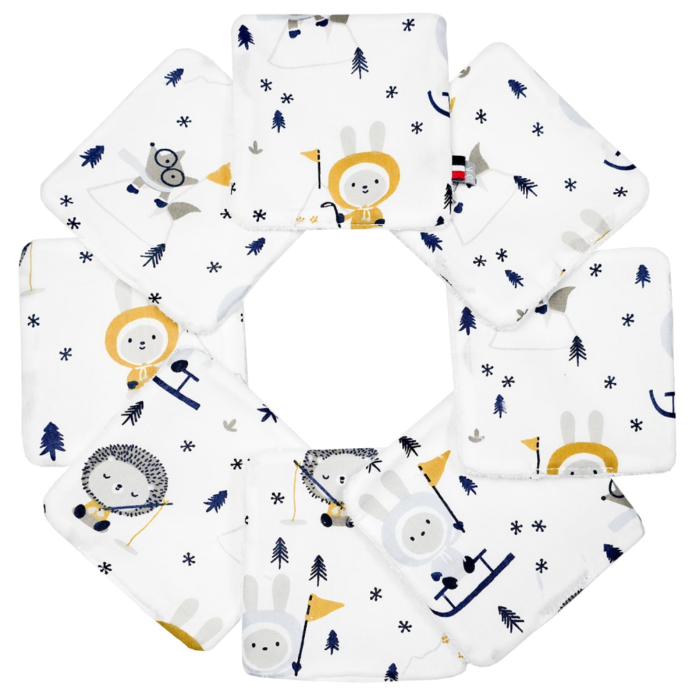 Sevira Kids Set mit 8 waschbaren bambus- und baumwolltüchern weiss style modern WEISS Öko-Tex Zertifikat BAUMWOLLE Baby