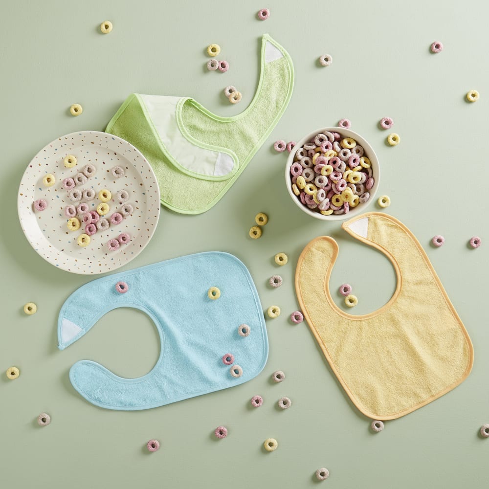 10er-Set Baby-Lätzchen aus Frottee mit Klettverschluss - Maisons