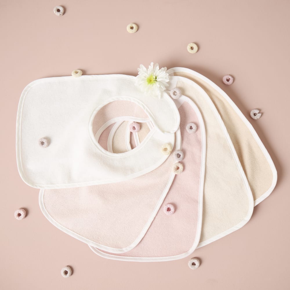5er Set Lätzchen Ella aus Baumwolle, rosa - Maisons Du Monde