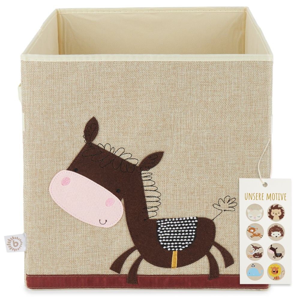 Coffre à jouets tissu pliable motif âne Coffre à jouets tissu pliable motif âne