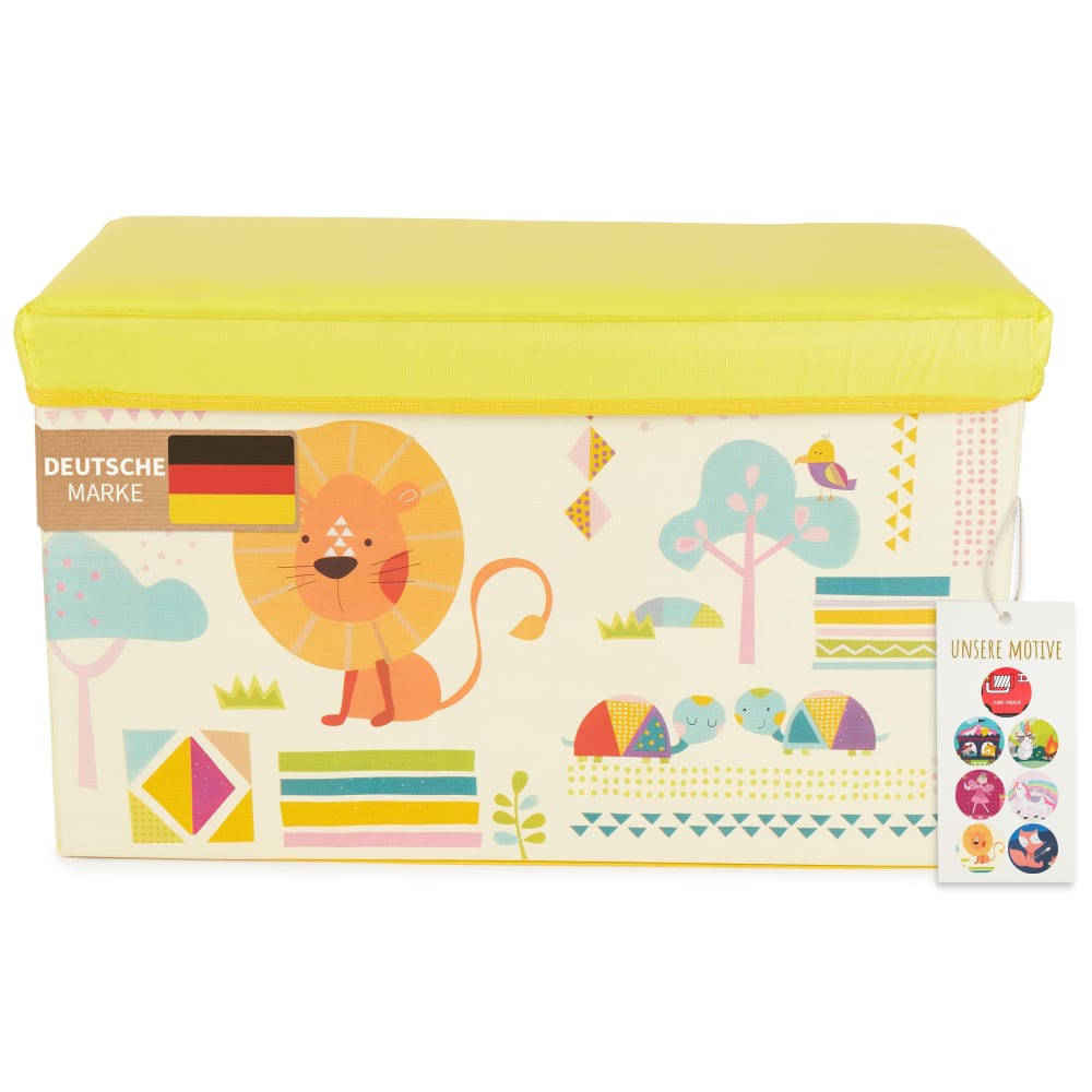 Coffre à jouets en tissu, design zoo, multicolore Coffre à jouets en tissu, design zoo, multicolore