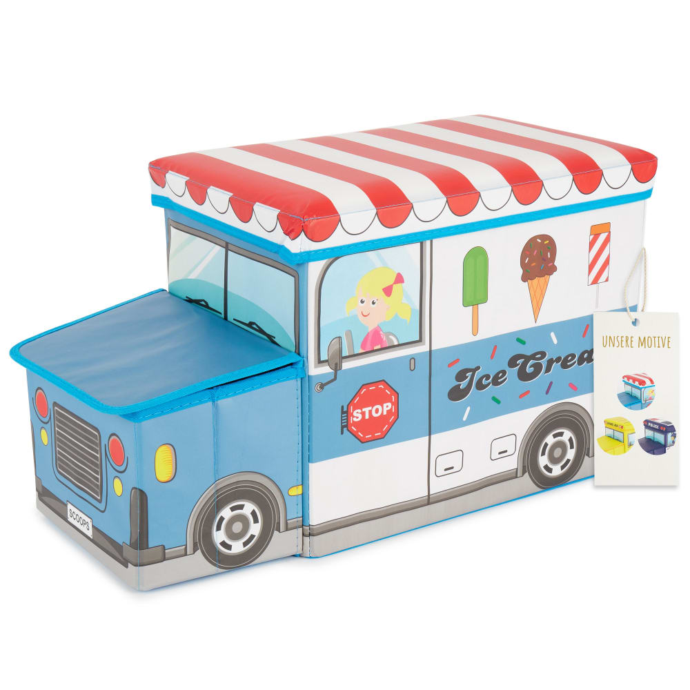 Coffre à jouets pliable avec couvercle