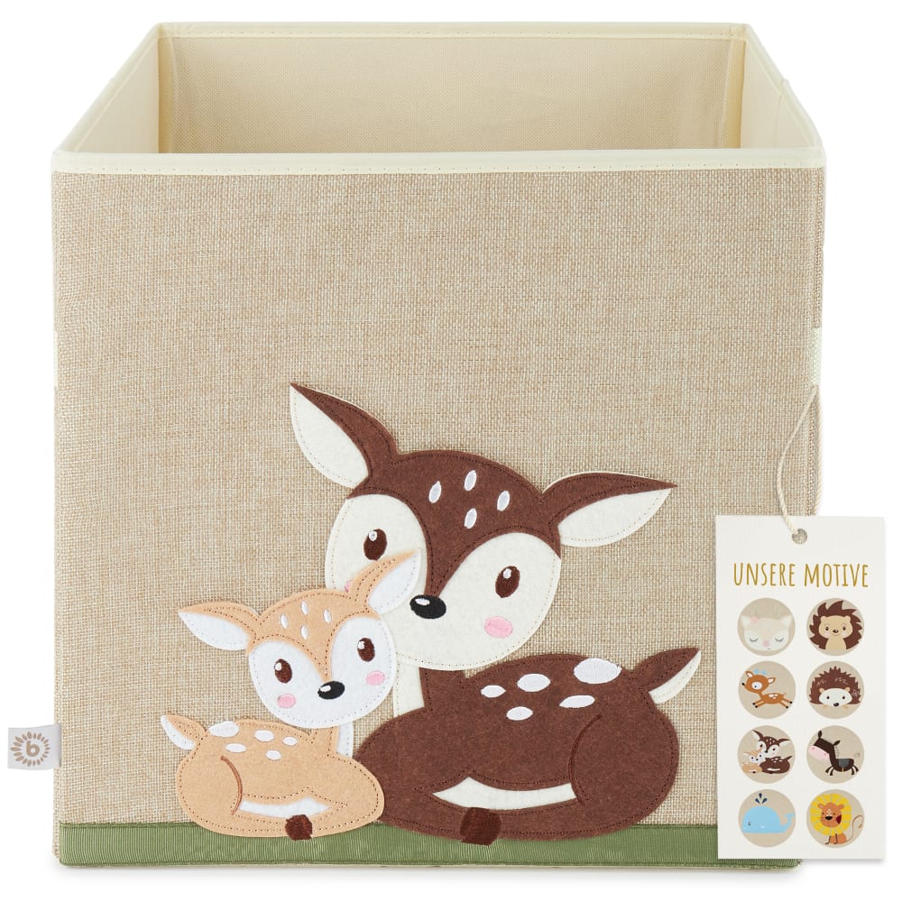 Coffre à jouets pliable cerfs