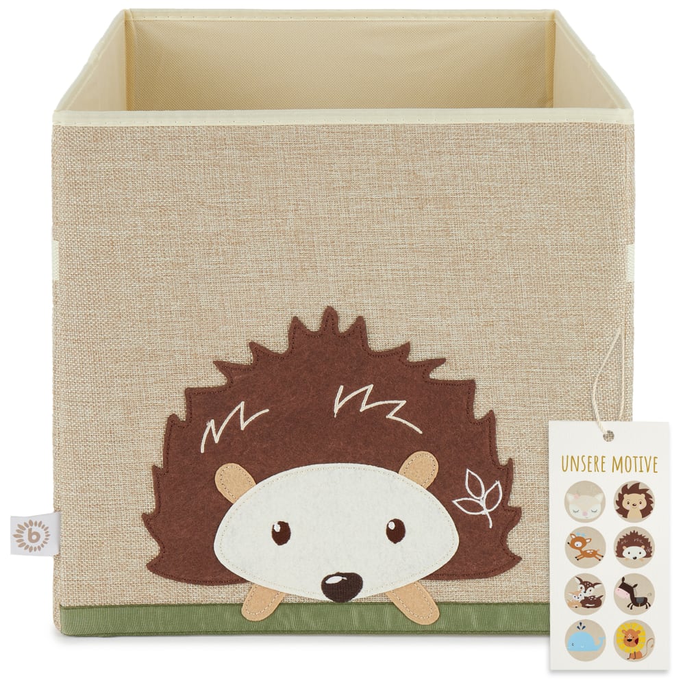 Coffre à jouets pliable hérisson, tissu beige Coffre à jouets pliable hérisson, tissu beige