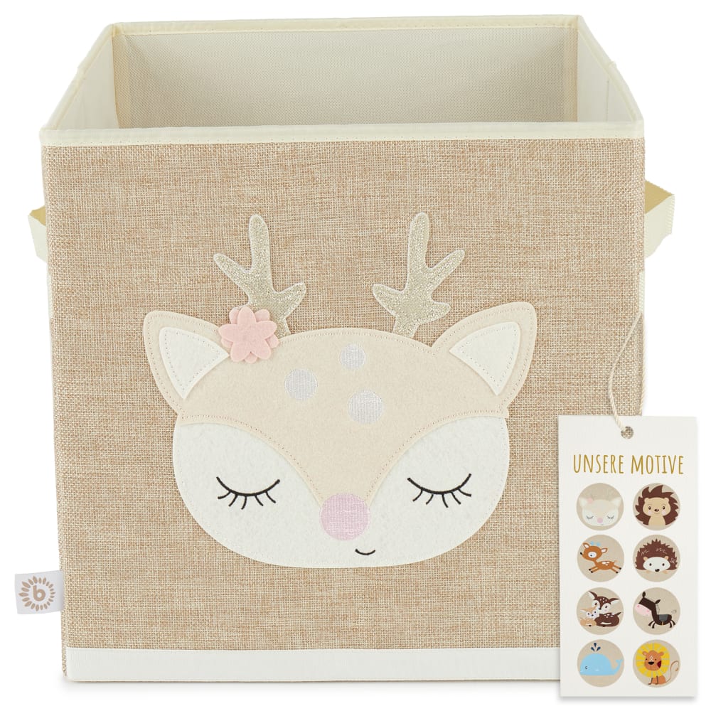 Coffre à jouets pliable biche