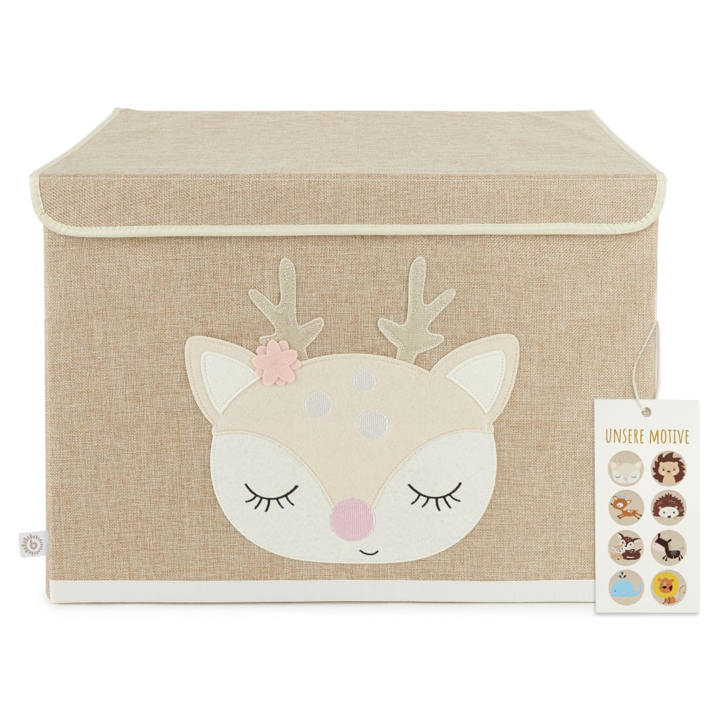Coffre à jouets pliable avec couvercle, faon Coffre à jouets pliable avec couvercle, faon
