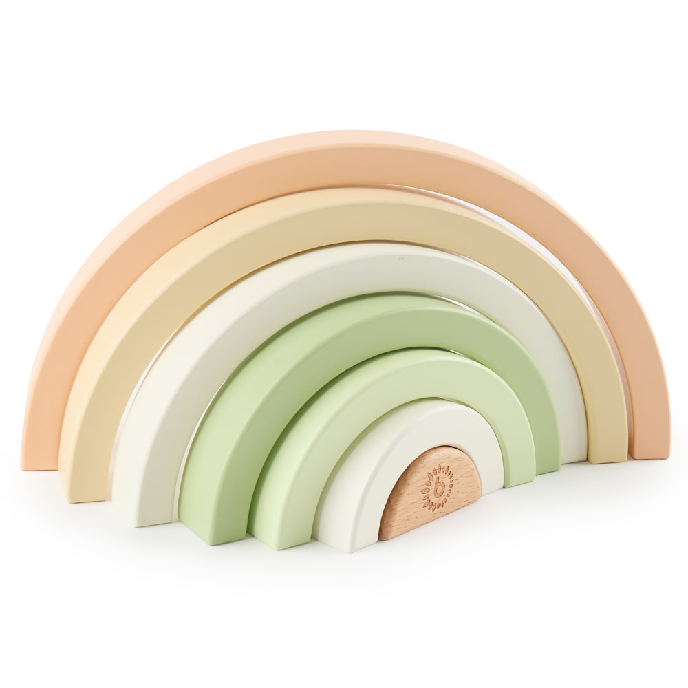 Bieco Regenbogen Stapelturm Hase aus Holz MEHRFARBIG HOLZ Kinder