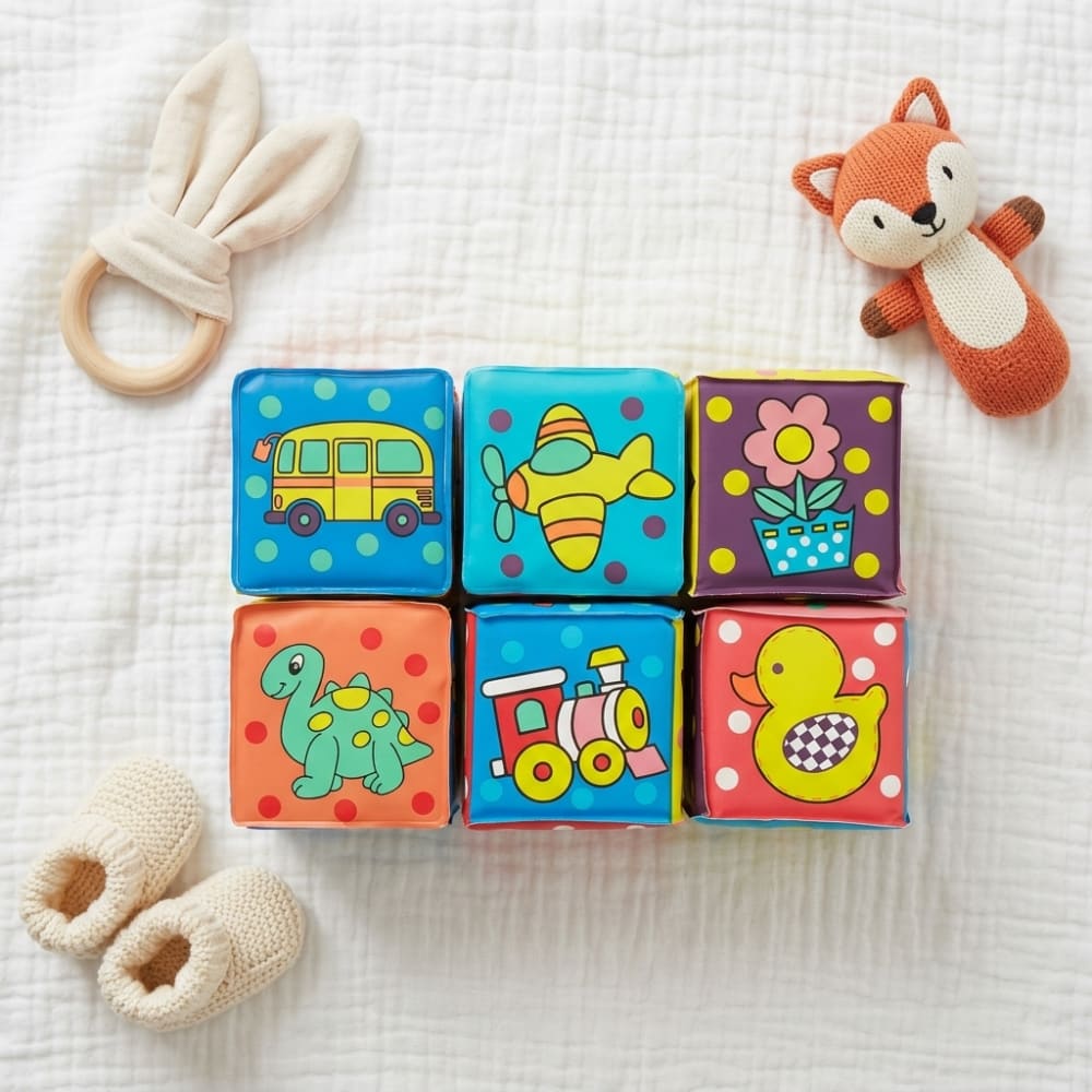 Set weiche Stapelwürfel, 6er Pack, bunt - Maisons Du Monde