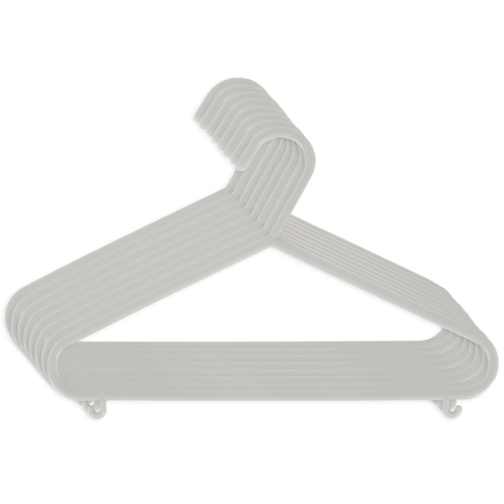 Lot de 8 cintres en plastique gris Lot de 8 cintres en plastique gris