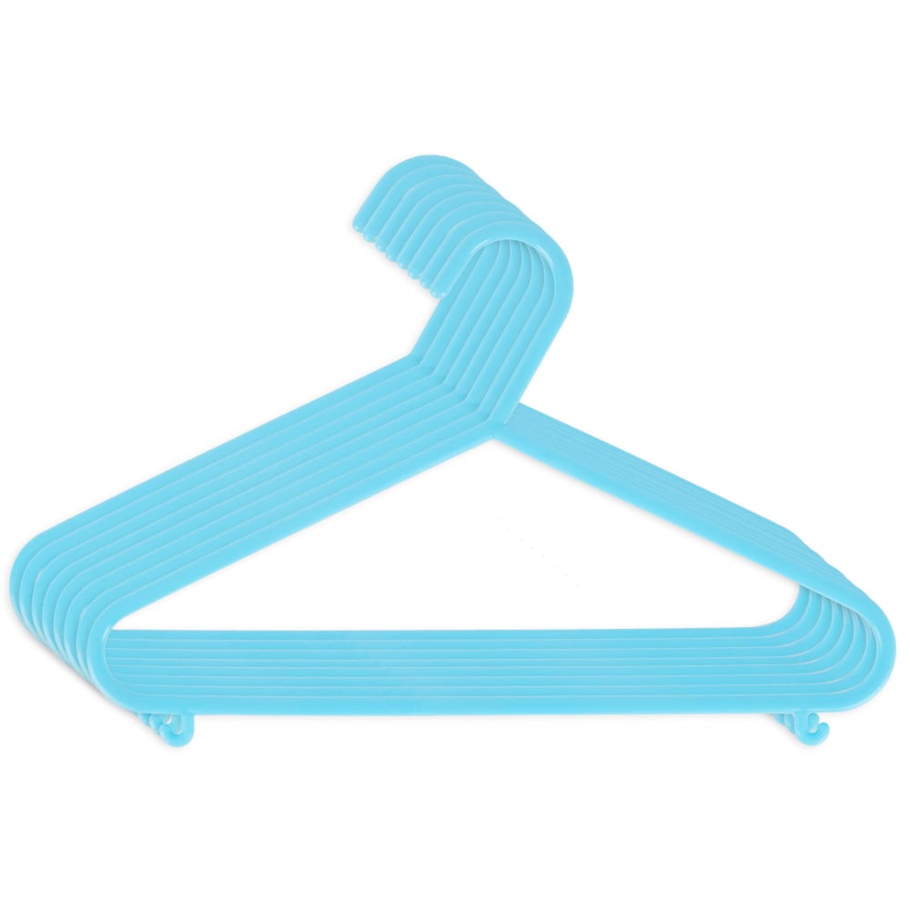 BIECO Lot de 8 cintres bleu clair