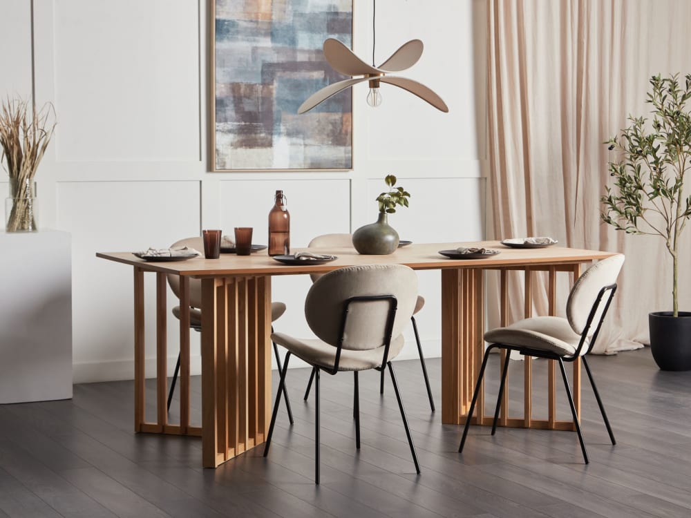 Esszimmertisch 8 Personen aus Mdf-platte, braun - Maisons Du
