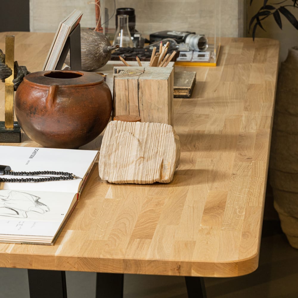 Esstisch aus Eichenholz für 8 Personen, Natur - Maisons Du Monde