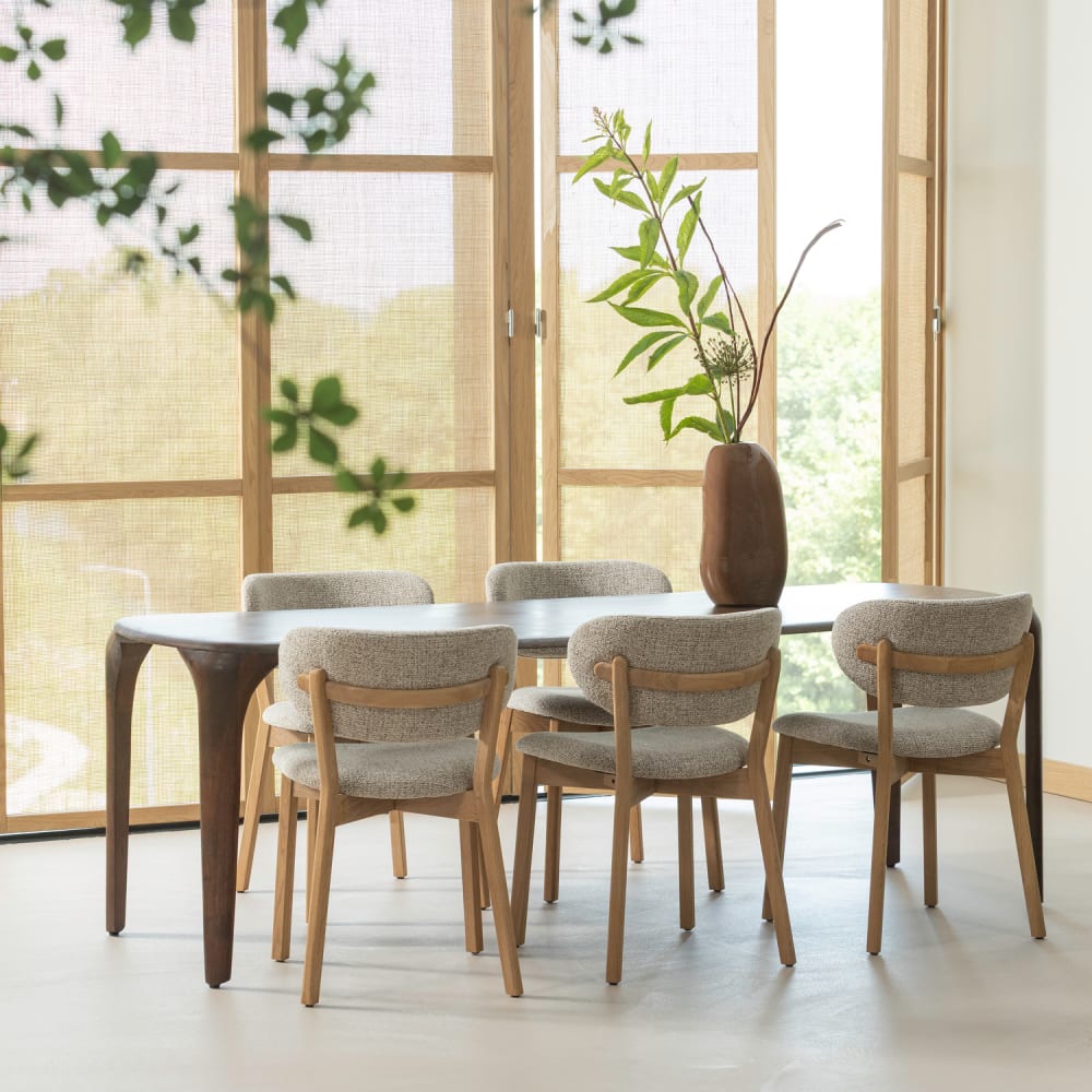 Esstisch aus Mangoholz für 6–8 Personen, Dunkelbraun - Maisons Du