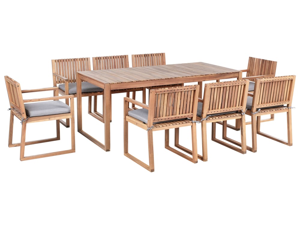 Gartentisch Set 8 Personen Aus Zertifiziertes Akazienholz, Braun