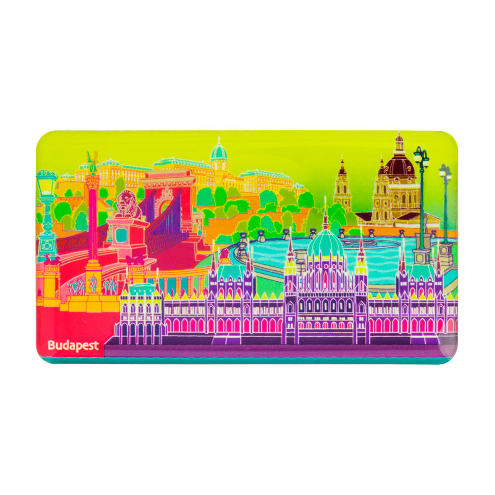 Pylones Visit my city, Magnet 8 x 0 x 4 cm Mehrfarbig Pvc - Polyvinlychlorid