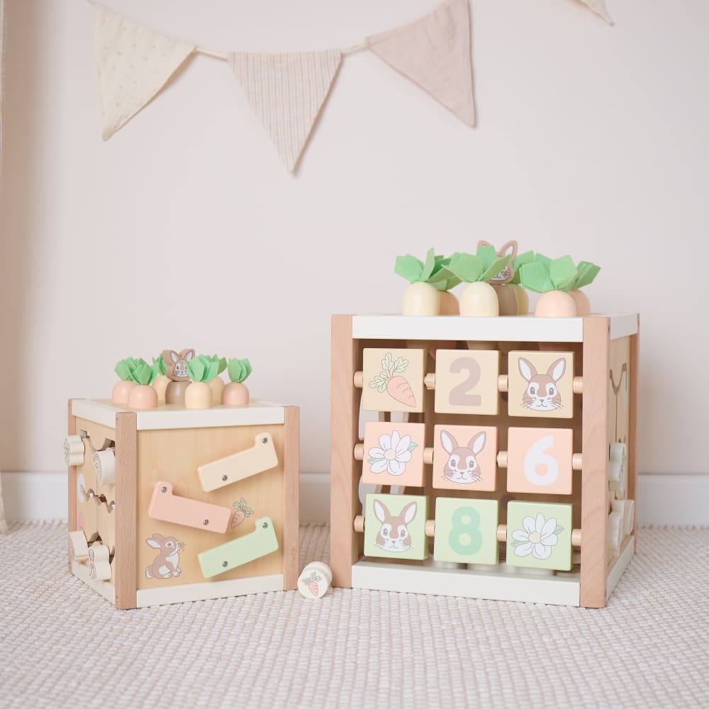 Cube d'activité lapin XXL en bois FSC® (Bieco) - Image 1