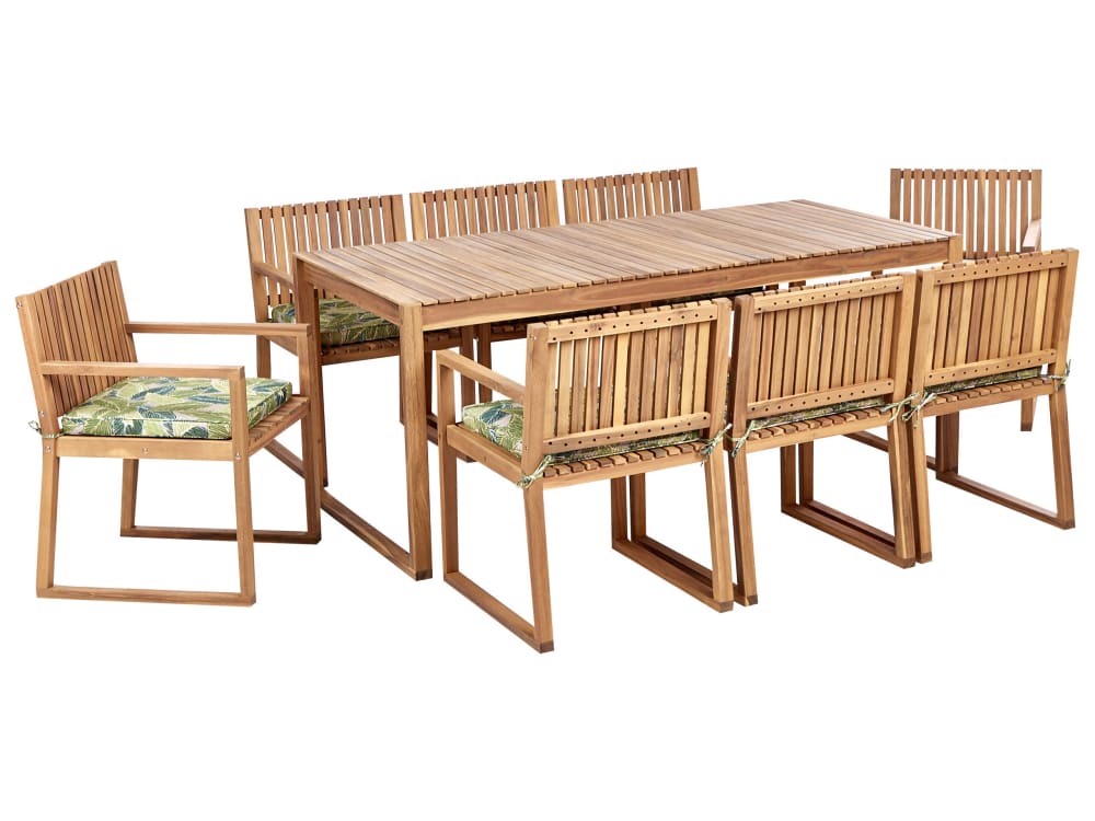 Gartentisch Set 8 Personen Aus Zertifiziertes Akazienholz, Braun