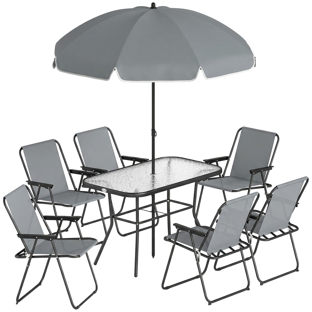Salon de jardin extérieur - parasol