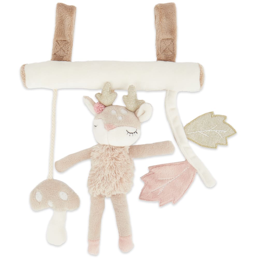 Chaîne de poussette peluche biche Chaîne de poussette peluche biche