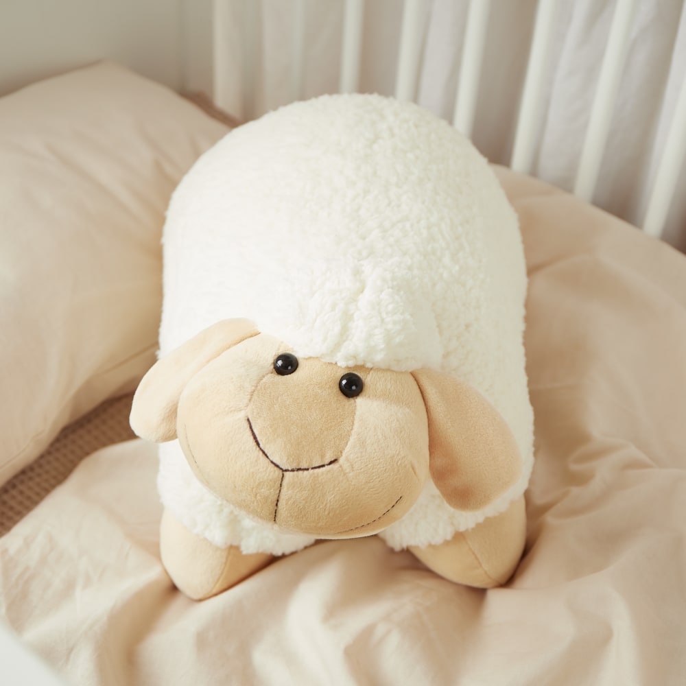 XXL Schaf Kuscheltier 45 cm, weiß, aufklappbar - Maisons Du Monde