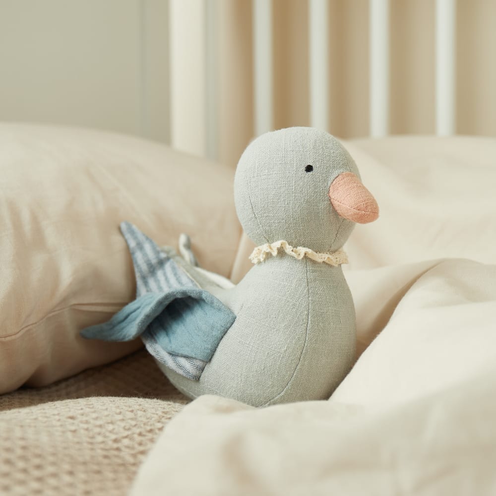 Kuscheltier Ente aus Leinen & Baumwolle, 20 cm - Maisons Du Monde