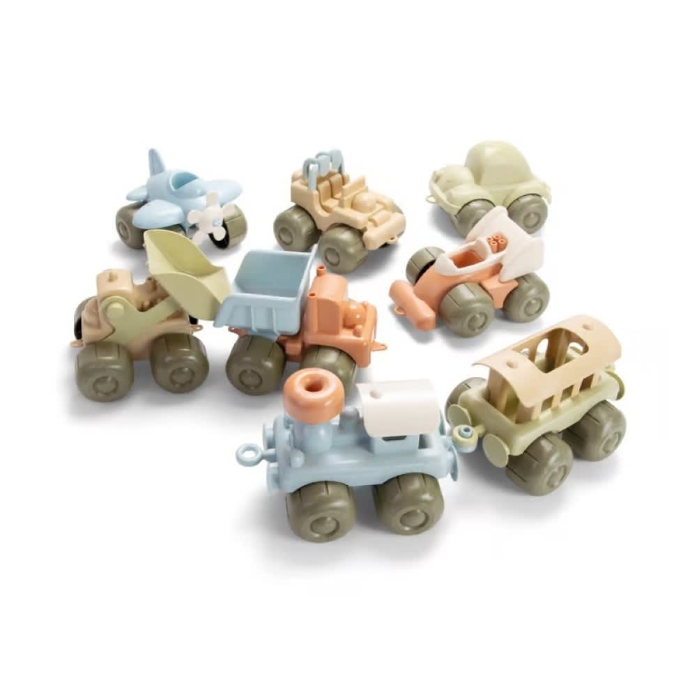 Dantoy Fahrzeuge aus Biokunststoff 8 Stck GRÜN PVC - POLYVINLYCHLORID Kinder