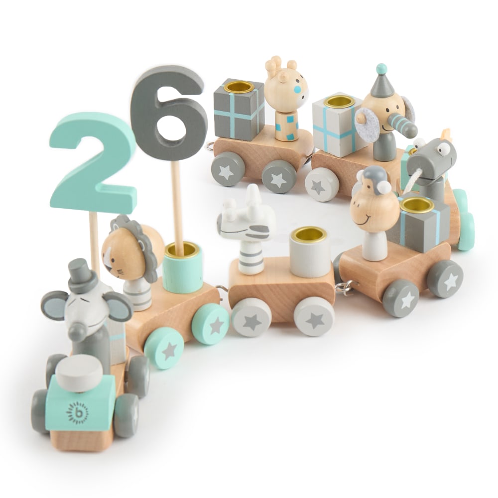 Train d'anniversaire style scandinave, 28 pièces