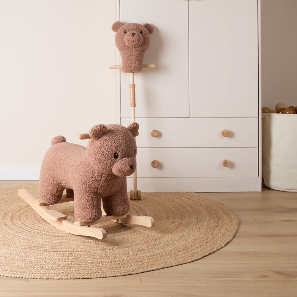 Plüsch-Schaukeltier Bär Mika 68 cm mit Sicherheitsgurt - Maisons
