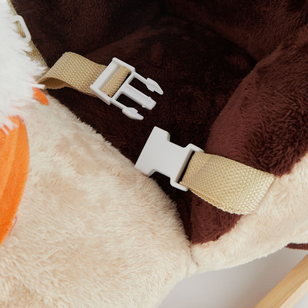 Plüsch Schaukeltier Pferd mit Sicherheitsgurt 73,5 cm - Maisons