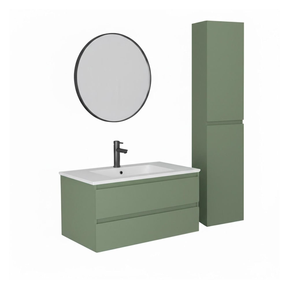 Ensemble meuble simple vasque  80cm