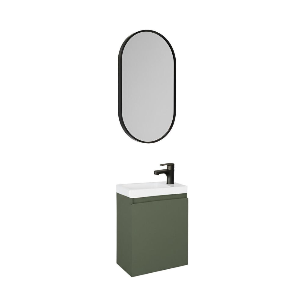 Meuble lave-mains  + - ovale