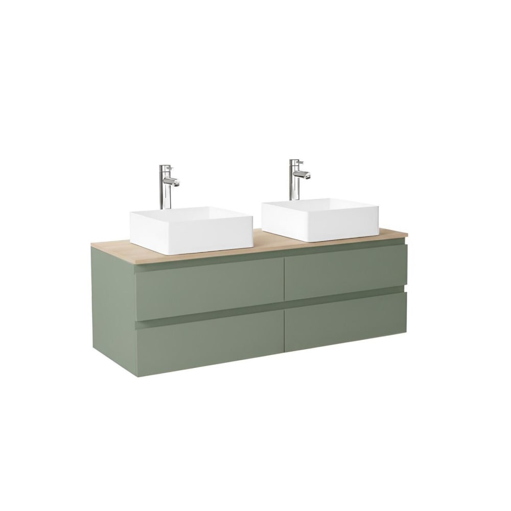 Ensemble meuble  double vasque suspendu 120cm