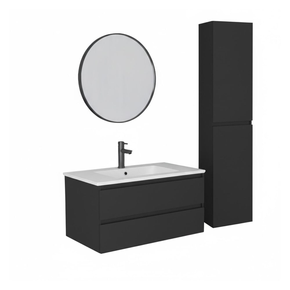 Ensemble meuble simple vasque  80cm